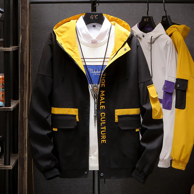 Men's Hooded Work Jacket, Utility Outerwear Jacket