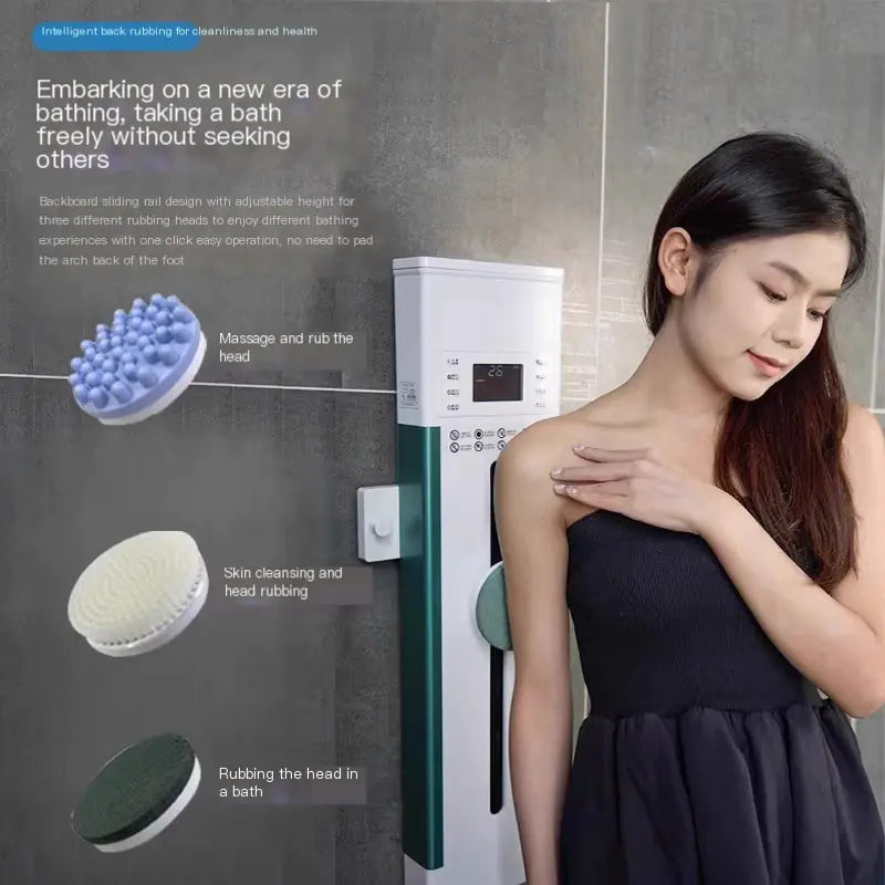 Wall-Mounted Electric Bath Brush for Easy Scrubbing