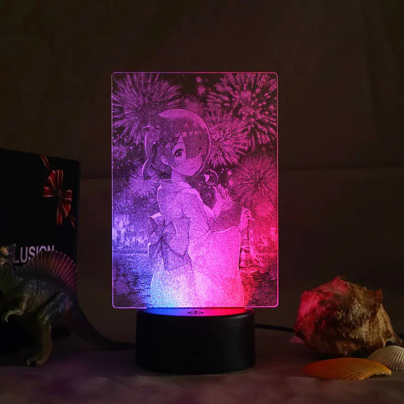 3D LED Night Light with Colorful Acrylic Design
