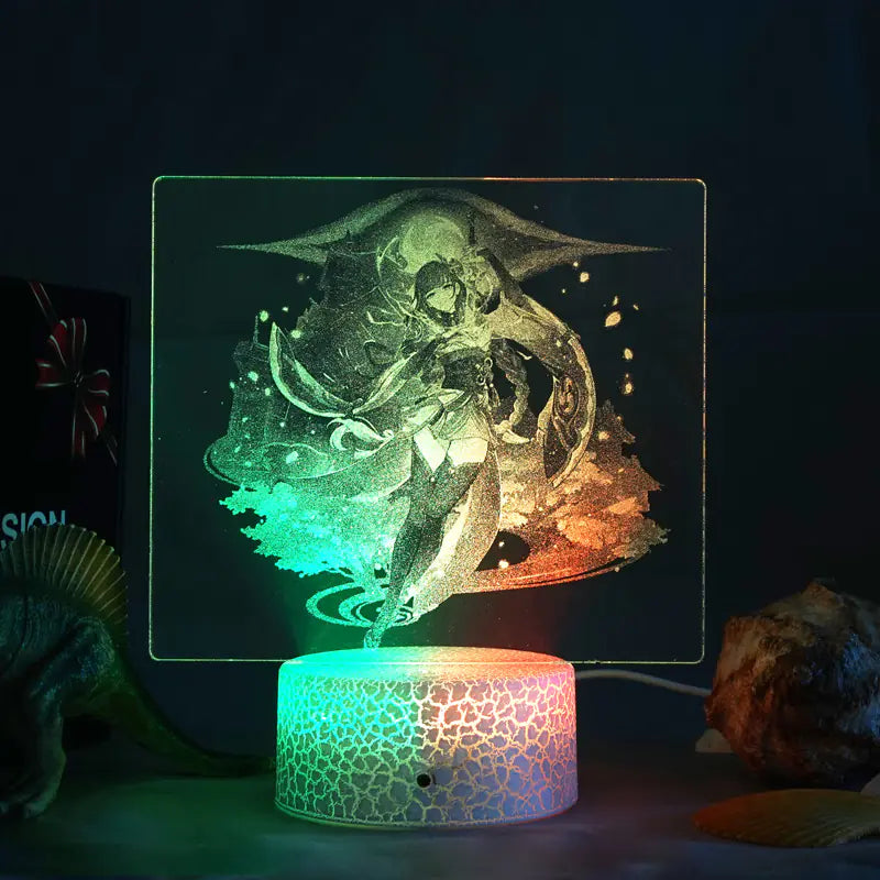 3D LED Night Light with Colorful Acrylic Design